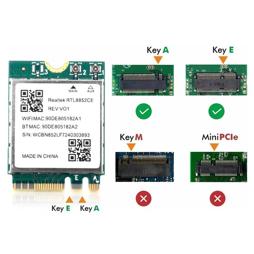 Scheda wifi per - 6e, m.2